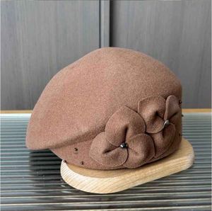 CL8220 CD Chapeau Cloche Unisexe en Feutre de Laine 100% Quatre Saisons Élégant et Habillé avec Fleur Nouvelle Tendance Vente en Gros - Product Image 2