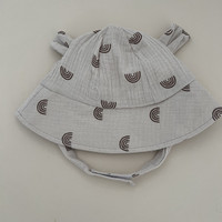 Sombrero de Sol Tipo Pescador para Bebés de 3 a 12 Meses, Primavera-Otoño, Diseño Europeo Americano con Orejas de Conejo, Transpirable, de Algodón