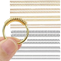 Réducteur de taille de bague invisible de haute qualité 10 cm en silicone et plastique, ajusteur de bague, outil de bijouterie pour toutes les bagues, rouge