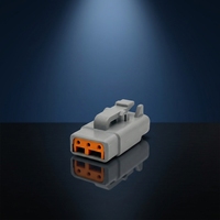 Boîtier de connecteur automobile DTM06-3S pour faisceau de câbles, série TE Deutsch DTM, prise femelle 3 broches, fabricant fournisseur