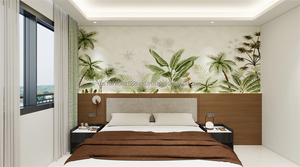 Ensemble de meubles de chambre d'hôtel moderne à prix abordable, kit complet comprenant lit en bois, tables de chevet, meuble TV et canapé - Product Image 5