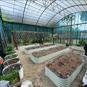 Metall angehoben Garten bett im Freien große Pflanzer Box Garten betten