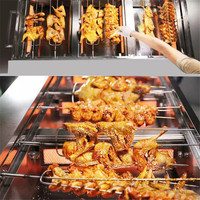 Vente populaire machines de rôtisserie de poulet au charbon de bois de machine de gril de poulet rotative automatique