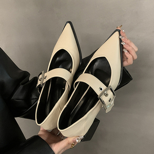 BABALA vente chaude femmes Style classique et sophistiqué rétro bout pointu Mary <span class=keywords><strong>Jane</strong></span> chaussures mocassins chaussures habillées pour la vie quotidienne - Product Image 1