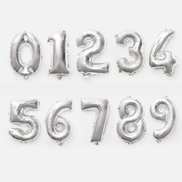 Offre Spéciale mariage fête d'anniversaire 16 pouces numéro ballon or argent feuille ballon numérique