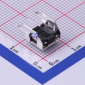 TA4-58G1-V Tactile Switch Through hole Switch Single Pole Single Throw Round Button Right Angle Insert With Bracket - Product Image 2