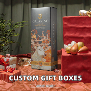 Tùy chỉnh có thể gập lại Hộp quà tặng cho rượu vang đỏ và Brandy mạnh mẽ đội ngũ thiết kế phù hợp bao bì - Product Image 3