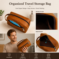 Portefeuille de voyage unisexe en cuir Crazy Horse vintage OEM avec fermeture éclair sécurisée et doublure en polyester, long