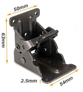 Iron <b>Folding</b> Brackets with Self-Lock Hinges for <b>Table</b> Bed Legs-Outdoor Workshop Use Durable Support - Product Image 3