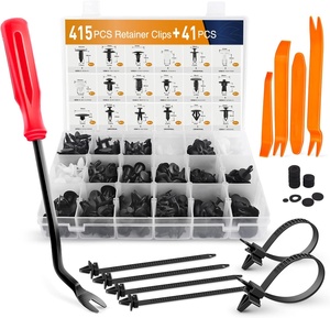 456-teiliges Auto-Kunststoff-Befestigungsclips-Sortiment mit Etikettierter Aufbewahrungsbox - Product Image 1