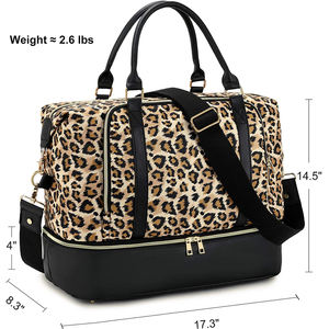 Bolso de noche para mujer, bolsa de viaje de fin de semana, con compartimiento para zapatos, aseo personal, aprobado por <span class=keywords><strong>vuelo</strong></span> - Product Image 5