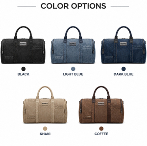 Sac de voyage en jean pour homme, grande capacité, sac de week-end décontracté, sac de voyage à bandoulière, sac à bagages, vente en gros personnalisée - Product Image 6