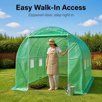Serre de jardin 4x2.5x2m pour jardin arrière-cour, serre spacieuse pour légumes, fleurs et semis