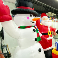 Décoration de Noël d'intérieur et d'extérieur, bonhomme de neige gonflable avec lumières LED, Père Noël gonflable, décoration de Noël