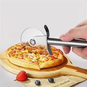 High Quality Stainless Steel Double-<b>Edged</b> Pizza <b>Cutter</b> Knife Portable and Customizable Logo Sustainable and Wholesome - Product Image 5