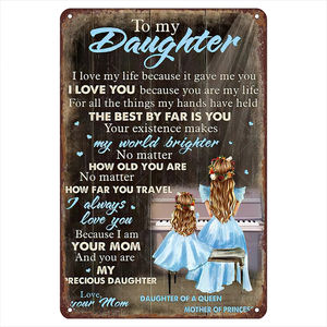 Segno di latta Vintage in metallo artigianato sereno gatto nero autunno pianoforte equestre "a mio figlio mia figlia" segno di latta "aspirazione aeronautica" - Product Image 2