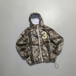 Felpa con Cappuccio da Uomo con Stampa Sublimatica Intensa Motivo Mimetico Real Tree Woodland - Product Image 3