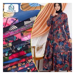 Vente en gros sur mesure Tissu imprimé rayonne Tissus doux Tissu respirant 100 viscose rayonne pour robe femme - Product Image 4