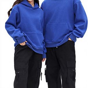 High Quality 480g No <b>Strings</b> Blank Fleece Drop Shoulder <b>Hoodies</b> Men Cotton Pullover Wholesale Custom Printing Embroidery <b>Hoodies</b> - Product Image 3