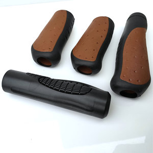 Puños para manillar de bicicleta de 22,2 mm, de goma suave antideslizante, en negro y marrón, para bicicletas de montaña - Product Image 3