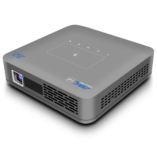 DLP Projector Salange P15 Electric Focus 5G WIFI Smart Projector 4K Support LED Pico 2G 16G 3D Android Mini Video Projector