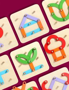 Jeu Montessori pour tout-petits de 3, 4 et 5 ans, garçons et filles, blocs de dessins animés, puzzle en colonne pour enfants - Product Image 5