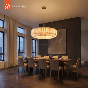Modern Spanish Alabaster <b>LED</b> Chandelier, Nordic Round Pendant <b>Light</b> <b>for</b> Dining <b>Room</b> - Product Image 2