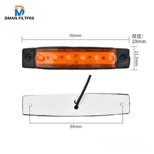 ไฟเตือนตัวระบุเครื่องหมายด้านข้าง6led 12V-<span class=keywords><strong>24V</strong></span> กันน้ำสำหรับรถบรรทุกรถพ่วงรถบัสเรือ - Product Image 3