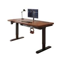 Bureau électrique relevable en bois massif, bureau d'ordinateur intelligent moderne pour la maison, le bureau, les jeux, utilisation au bureau, poste de travail écologique et durable