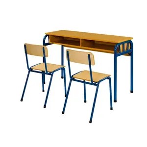 학교 책상 및 의자 테이블 더블 벤치 학교 교실 독특한 디자인