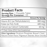 120 comprimés à mâcher de vitamine B12 pour chiens, complément alimentaire pour animaux de compagnie, service OEM, étiquette privée, service personnalisé