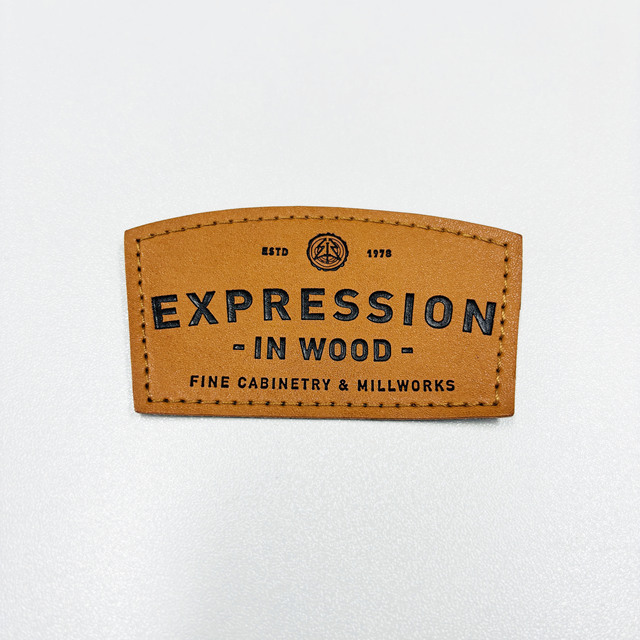 Custom Factory Price  Embossed Pu Fake Leather Label Patch for Hat Clothing Bags