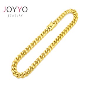 Nombre personalizado placa de oro de acero inoxidable collar de joyería Punk para hombres <span class=keywords><strong>cadena</strong></span> de eslabones de alta calidad estilo de moda para aniversarios - Product Image 3