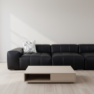 Sofá Moderno de Tres Plazas Reclinable con Detalles en Cuero y Estructura de Madera, Cuero de Primera Calidad, para Sala de Cine en Casa, Sala Multimedia, Villa de Lujo - Product Image 3