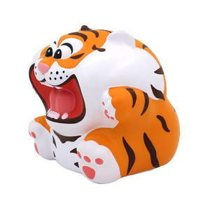 Fidget Toy Tiger <b>Squishy</b> Pu Material Stress Relief For Kids 5 To 7 Years Unisex - Product Image 3