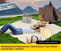 Matelas de pique-nique imperméable portable et léger avec sangle de transport, idéal pour le camping, la plage et la randonnée en extérieur en toutes saisons