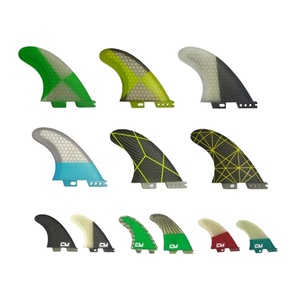 Haute résistance et la ténacité oem <span class=keywords><strong>fcs</strong></span> 2 tab planche de surf ailettes en fibre de carbone/fibre de verre triple pour le surf - Product Image 3