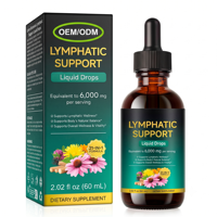 Gouttes de drainage lymphatique 60 ml Marque Privée OEM, Suppléments immunitaires, Soutien lymphatique biologique, Teinture liquide orale, Nettoyage du foie