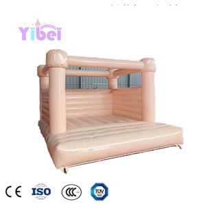 Castillo Inflable Pequeño para Interiores y Exteriores, Mini Castillo Inflable Blanco Usado, Combo <span class=keywords><strong>de</strong></span> Castillo Inflable con Tobogán <span class=keywords><strong>de</strong></span> Agua en Venta - Product Image 1
