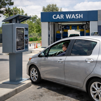 Kiosque de lavage de voitures extérieur étanche avec paiement par carte QR et terminal libre-service