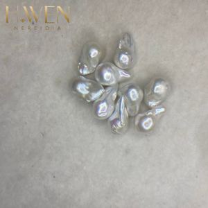 סיטונאי פנינים טבעיות בארוקיות 1-4A, פנינים גדולות לא סדירות בצבע לבן, ורוד וסגול, מים מתוקים, 9-18 מ\\\"מ - Product Image 4