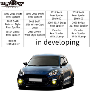 Haosheng <span class=keywords><strong>Swift</strong></span> Spoilers ABS Plastic Black Car Sport Type 1 2 Rear Window Roof Wing Back Lip Spoiler pour <span class=keywords><strong>Suzuki</strong></span> <span class=keywords><strong>Swift</strong></span> MK2 MK3 MK4 - Product Image 6