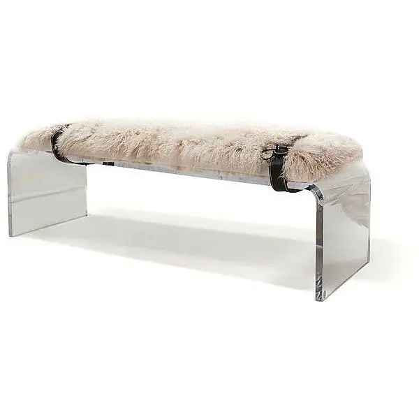 VONVIK חדש עיצוב אקריליק ספסל עם נוח מושב בסלון