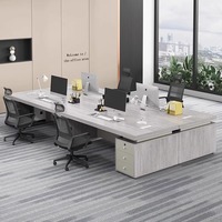 Combinación de escritorio Boss y Treasurer con escritorio de computadora individual Diseño simple y moderno de hierro de lujo para oficina en casa