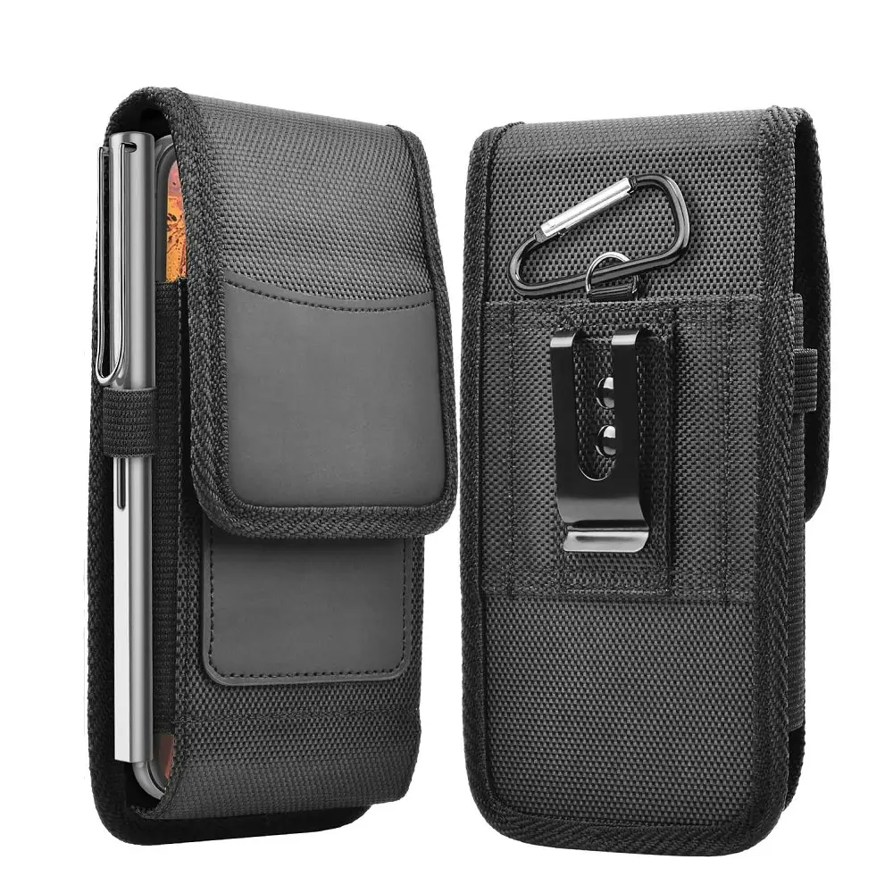 Custom Rugged Nylon Universal Cell Mobile Phone Case with Card Slot for iPhone 11 12 13 Pro Max Mini / Samsung Galaxy S20 Plus