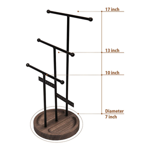Espositore per Gioielli Nero, Supporto a Forma di <span class=keywords><strong>Albero</strong></span> per Collane, Bracciali, <span class=keywords><strong>Orecchini</strong></span> e Anelli - Product Image 2