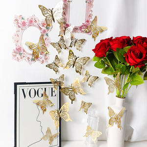 ملصقات حائط على شكل فراشة ذهبية وردية وملصقات لحفلات الزفاف وعيد الميلاد وعيد الحب وخلفية زخرفية - Product Image 4