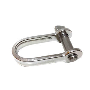 Mosqueton de type D à levage rapide avec plaque en acier inoxydable, corps plat et accessoires de quincaillerie marine de 5 mm pour yachts - Product Image 1