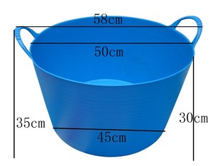 Cubo de plástico, contenedor de almacenamiento de plástico grande, bañera de PE flexible, lavabo de baño de plástico, Cubo de colección <span class=keywords><strong>Flexi</strong></span>-Bag 53L - Product Image 2