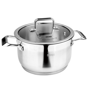 Marmite en acier inoxydable DSP 3,1-4L compatible induction avec couvercle - Product Image 1